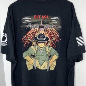 FLT 691 322 TRS Military Graphic Tee XL USAF Training Shirt POA MIA Flag